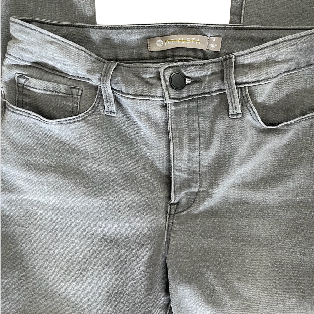 ATHLETA Sculptek Skinny Jean Gray Crop, Size 4 - Picture 5 of 7